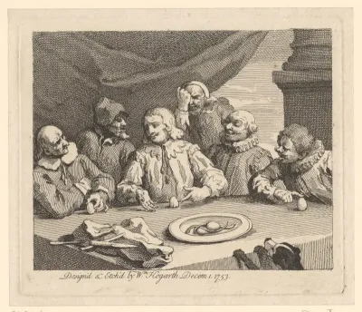 Christoffel Columbus breekt een ei om het te laten staan