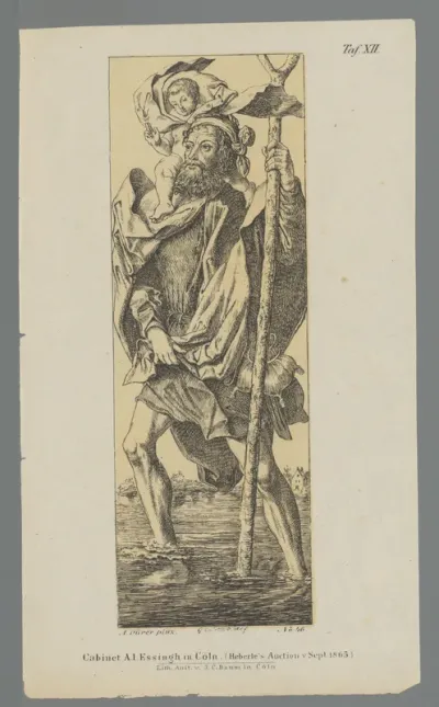 Christoffel draagt het Christuskind