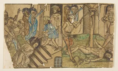 Christ's Fall on the Steps of the House of Justice; and Christ's Fall at the Column, from the Seven Falls of Christ