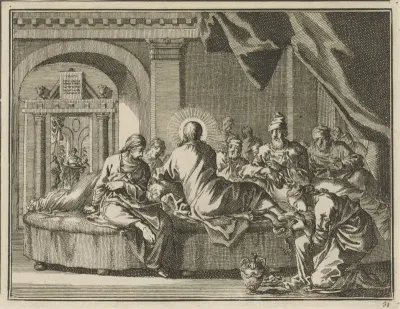 Christus aan de maaltijd in het huis van Simon de Farizeeër