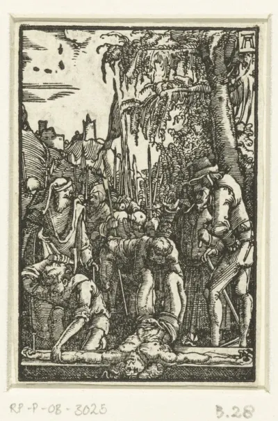 Christus aan het kruis genageld