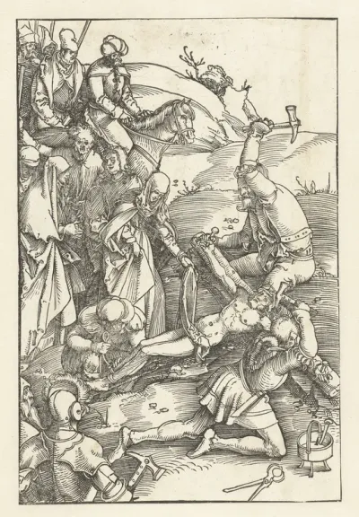 Christus aan het kruis genageld