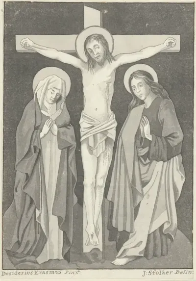 Christus aan het kruis met Maria en Johannes
