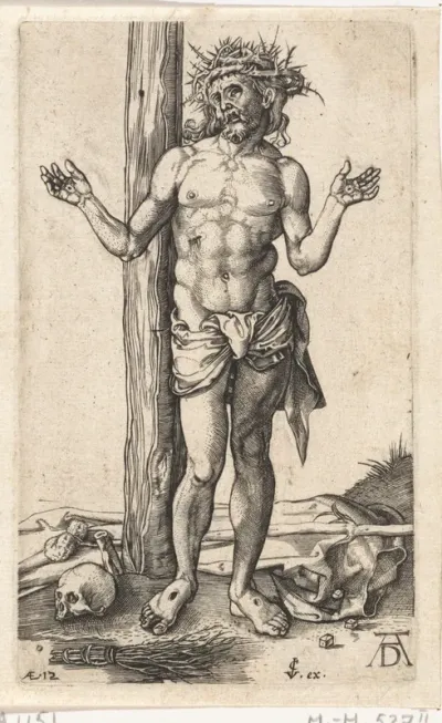 Christus als man van smarten, met geheven handen