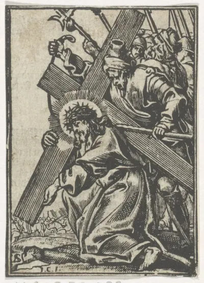 Christus bezwijkt voor eerste keer tijdens de kruisdraging