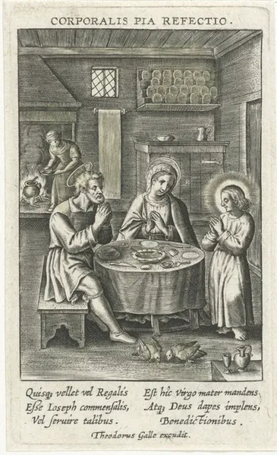 Christus bidt voor het eten