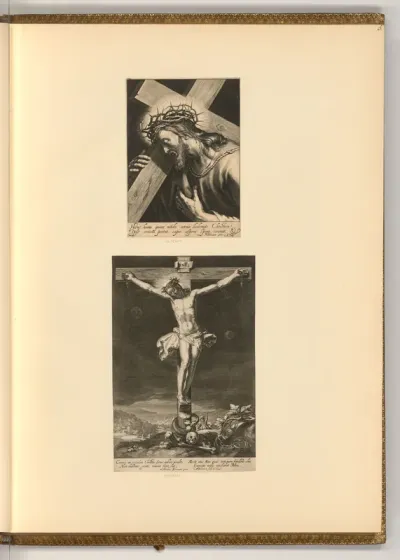 Christus das Kreuz tragend; Christus am Kreuz