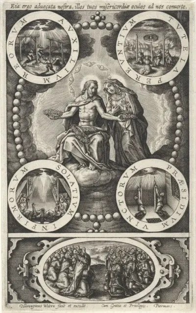 Christus deelt kronen uit