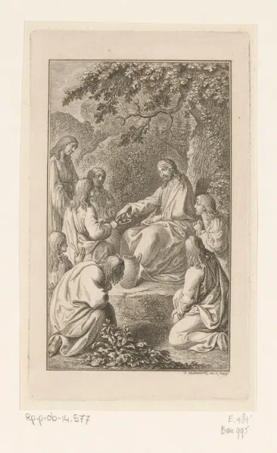 Christus door de engelen bediend