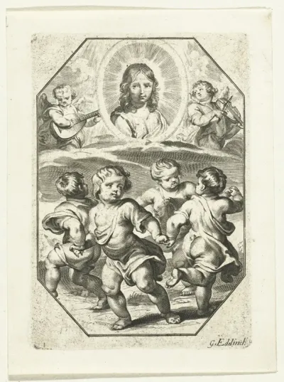 Christus en dansende kinderen