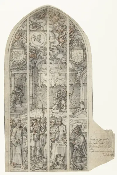 Christus en de cijnspenning, met een portret van keizer Karel V