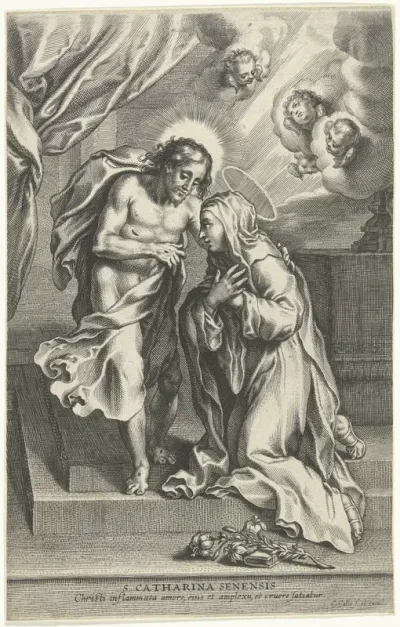 Christus en de H. Catharina van Siena