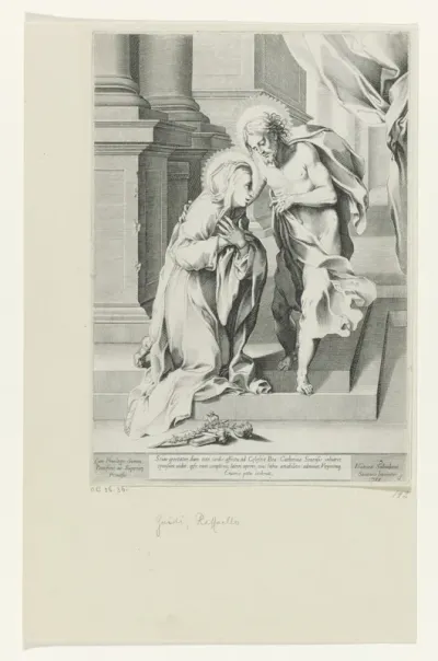Christus en de heilige Catharina van Siena