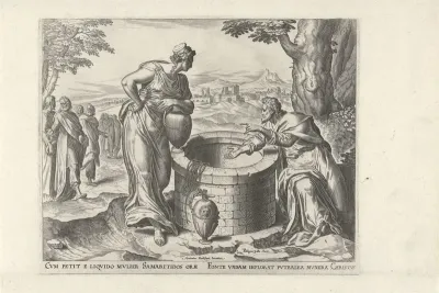 Christus en de Samaritaanse vrouw bij de bron