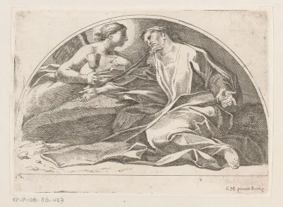 Christus en engel met wijnkelk
