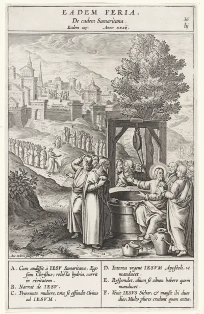 Christus en zijn leerlingen bij de put in Sichar