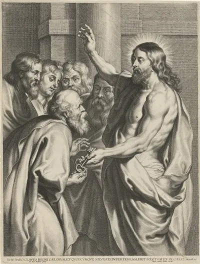 Christus geeft Petrus de sleutels
