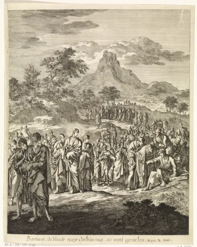 Christus geneest de blinde Bartimeus
