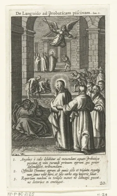 Christus geneest een man bij het bad van Betesda