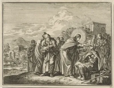 Christus geneest een man die blind geboren is