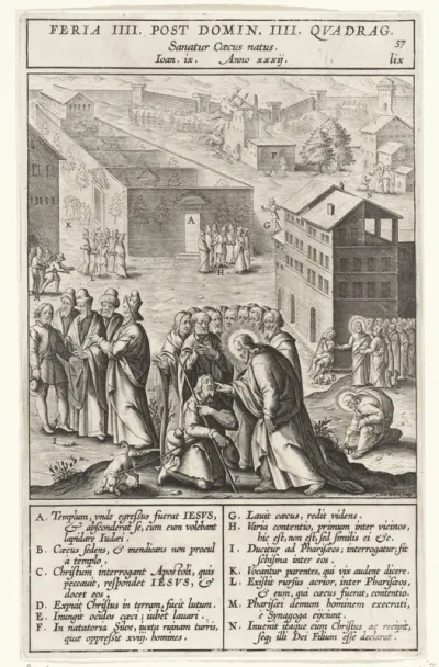 Christus geneest een man die blind geboren is