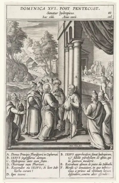 Christus geneest een man met waterzucht