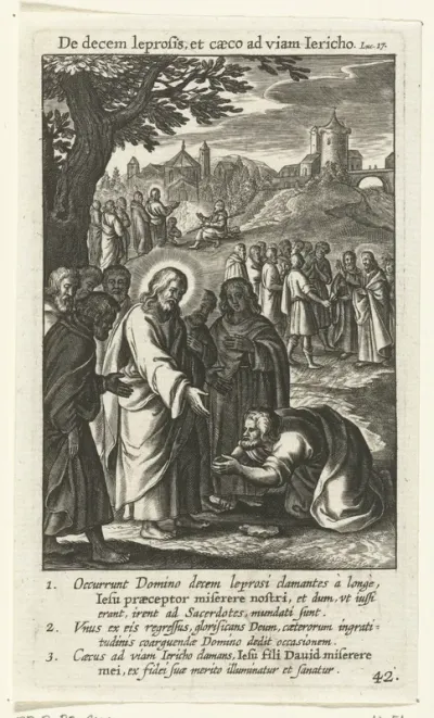 Christus geneest melaatse buiten Jericho