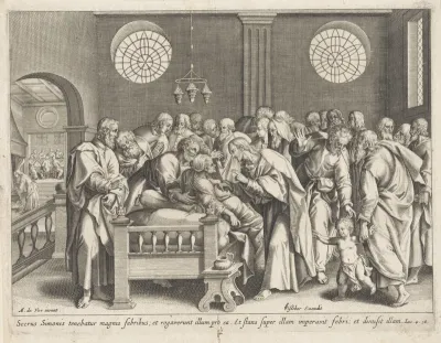 Christus geneest Petrus' schoonmoeder