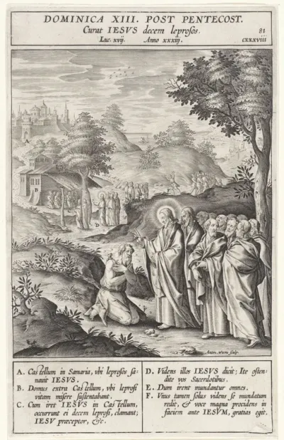 Christus geneest tien mensen met lepra