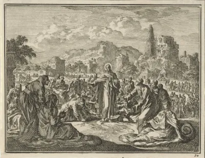 Christus geneest zieken in Galilea