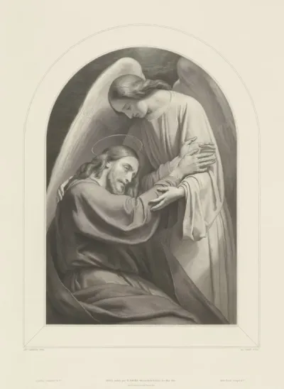 Christus getroost door een engel