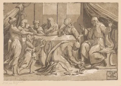 Christus gezalfd door Maria Magdalena