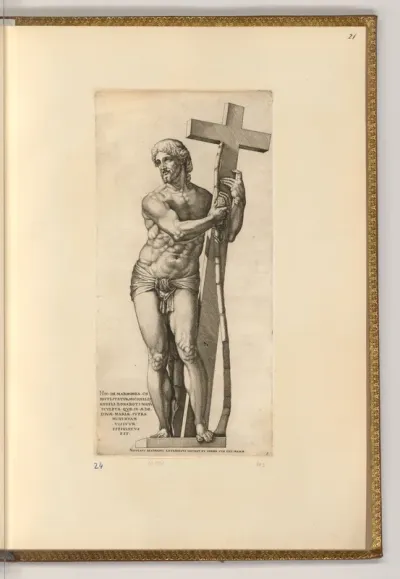 Christus hält das Kreuz
