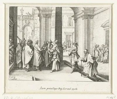 Christus in debat met de farizeeën over de belasting aan de keizer