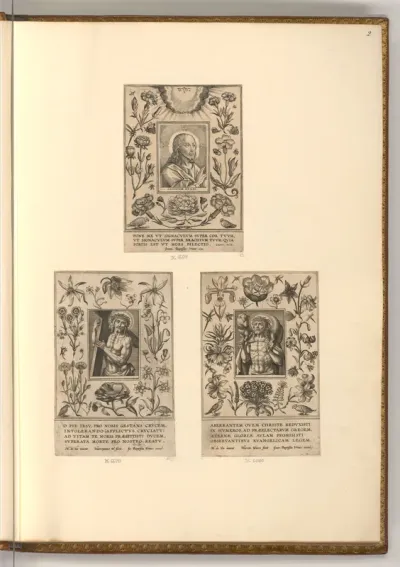 Christus in floralem Rahmen