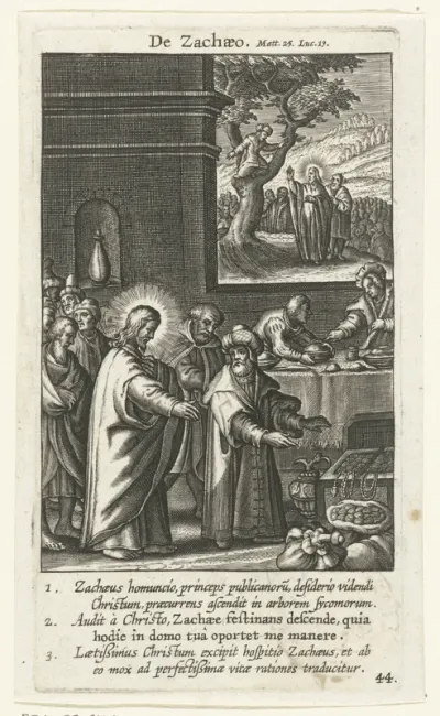 Christus in het huis van de hoofdtollenaar Zacheüs