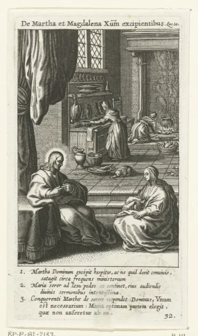 Christus in het huis van Marta en Maria