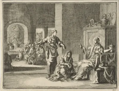 Christus in het huis van Marta en Maria