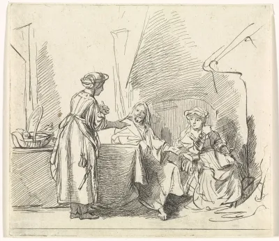 Christus in het huis van Marta en Maria
