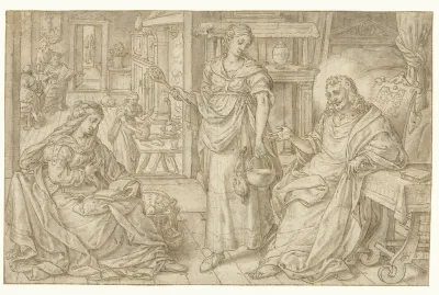 Christus in het huis van Marta en Maria