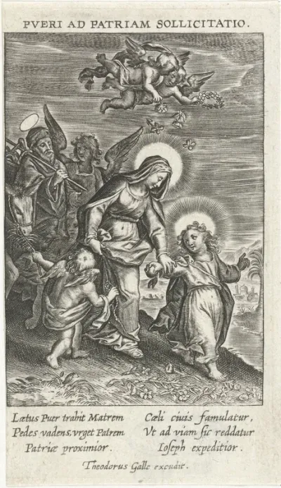 Christus leidt de Heilige familie terug naar Israël