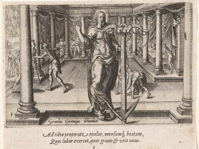 Christus met allegorische ploeg