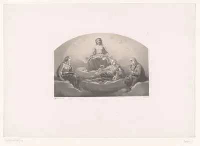 Christus met de stigmata en Spes, Caritas en Fides