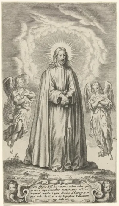 Christus met twee engelen