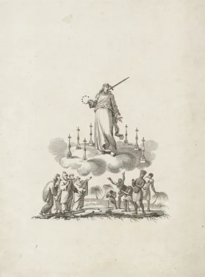 Christus met zeven sterren en zwaard