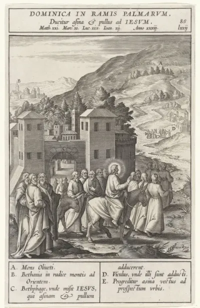 Christus nadert Jeruzalem