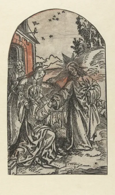 Christus neemt afscheid van zijn moeder