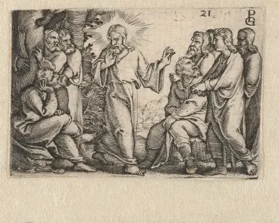 Christus onderwijst de discipelen