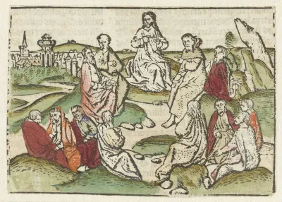 Christus op de berg met zijn discipelen