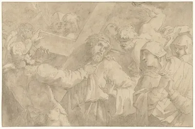 Christus op de kruisweg, sprekend met de vrouwen
